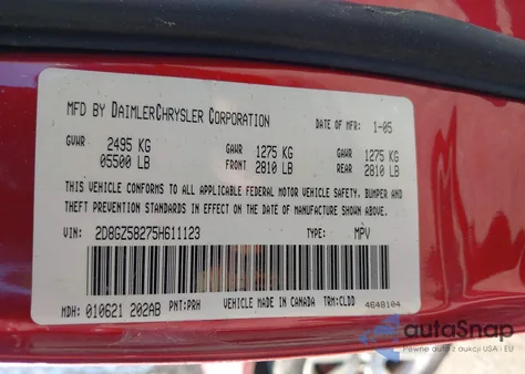 2005 Dodge Magnum Rt from USA, damaged, VIN 2D8GZ58275H611123